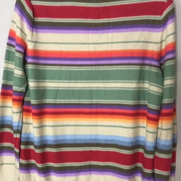 Chaps basketweave stitch lace up cotton top size medium - Picture 12 of 12